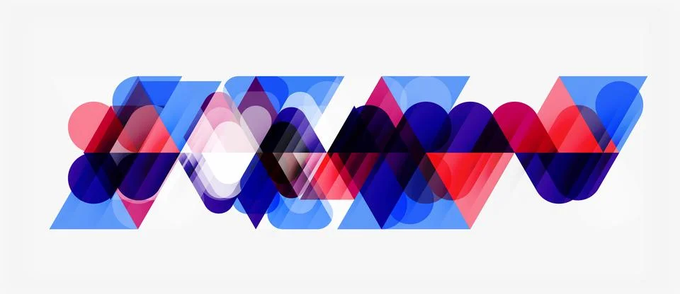 Abstract geometric pattern. Overlapping triangles create wavy, colorful desig イラスト素材