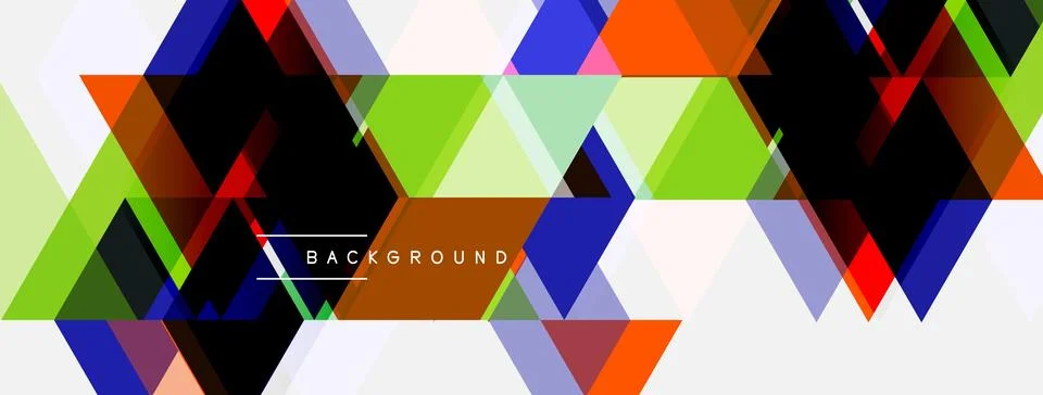 Abstract geometric pattern. Overlapping triangles create vibrant, colorful イラスト素材