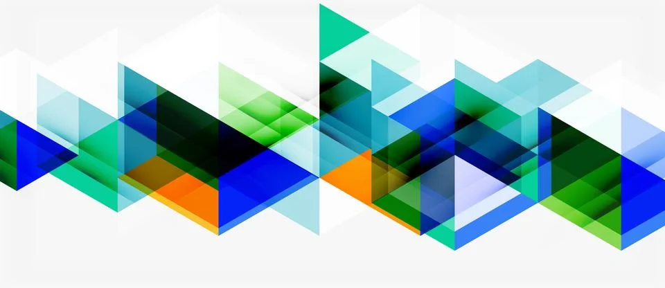 Abstract geometric pattern. Overlapping triangles create dynamic wave effect. Stock Illustration