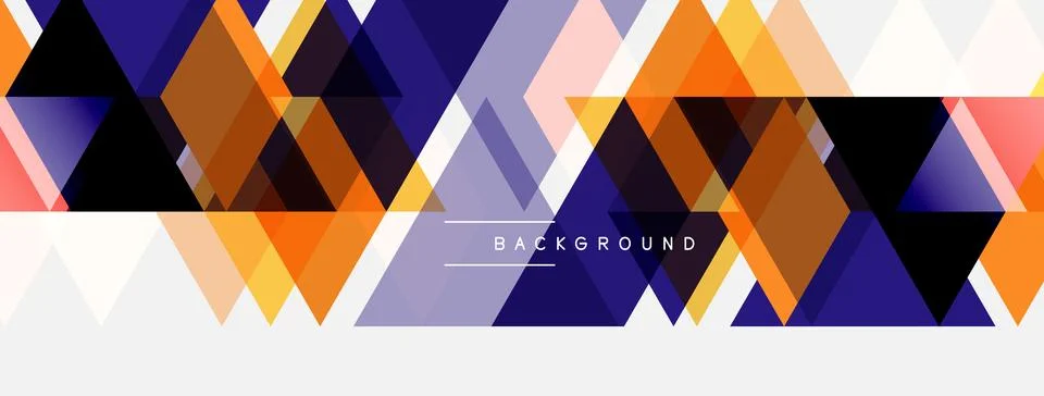 Abstract geometric pattern. Overlapping triangles create vibrant color blocks Stock Illustration