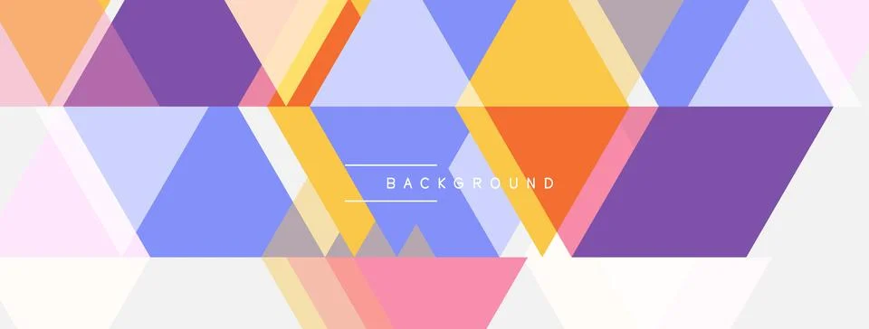 Abstract geometric pattern. Overlapping triangles create colorful, modern d.. Stock Illustration