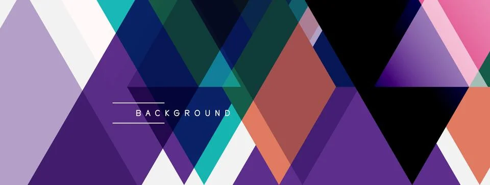 Abstract geometric pattern. Overlapping triangles create vibrant color grad.. Stock Illustration