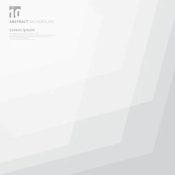 Abstract geometric pattern overlay white and gray color background. Stock Illustration