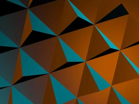 Abstract geometric pattern, parametric 3d structure 库存插图