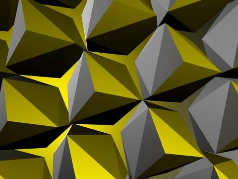 Abstract geometric pattern, parametric gray low-poly 3d Stock Illustration