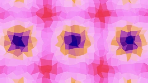 Abstract Geometric Pattern with Pink and Purple Tones in Low Poly Style 動画素材 337226958