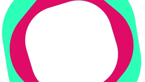 Abstract Geometric Pattern with Pink and Green Colors in Dynamic Circular For Vídeo Stock 341926533