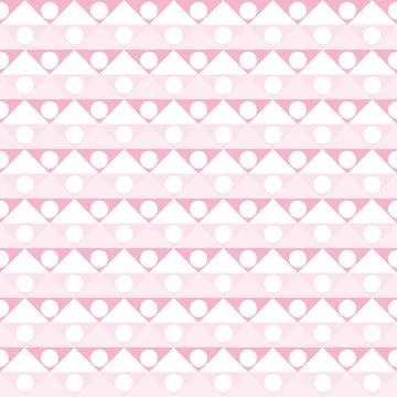 Abstract geometric pattern pink and white. A seamless vector background. Illustrazione stock