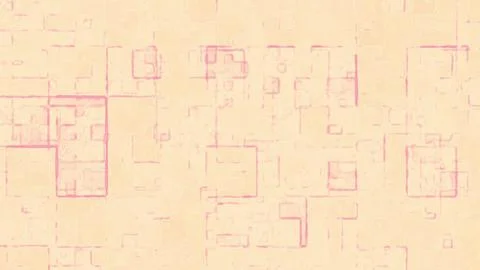 Abstract Geometric Pattern with Pink and Beige Squares for Backgrounds Stock Illustration