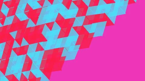 Abstract geometric pattern with pink and blue colors Illustrazione stock