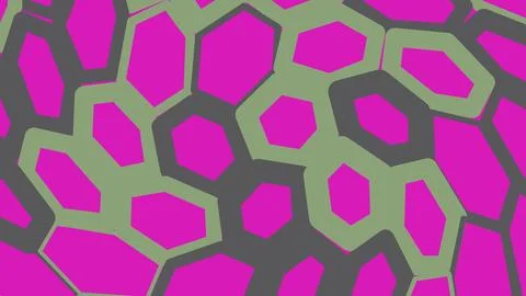 Abstract geometric pattern with pink and green hexagons イラスト素材