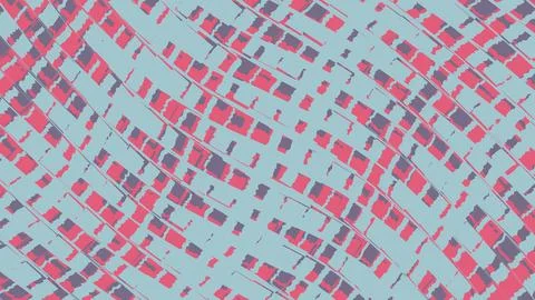 Abstract geometric pattern with pink and mint squares Stock Illustration