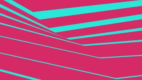 Abstract geometric pattern with pink and cyan stripes Stockillustratie
