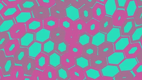 Abstract geometric pattern with pink and green shapes Illustrazione stock