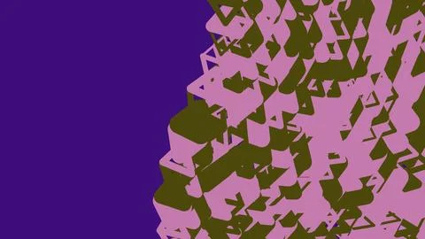 Abstract geometric pattern with pink and dark green shapes Illustrazione stock