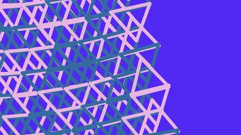 Abstract geometric pattern with pink and blue triangles Stock Illustration
