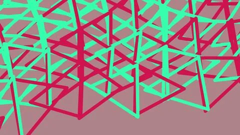 Abstract geometric pattern with pink and turquoise triangles Illustrazione stock