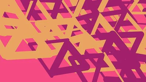 Abstract geometric pattern with pink and orange triangles Stock Illustration