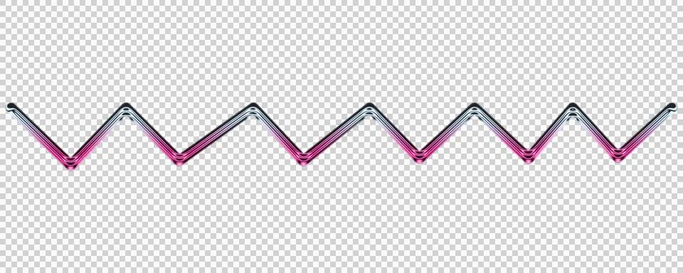 Abstract geometric pattern in pink and black zigzag stripes on dark background Stock Illustration