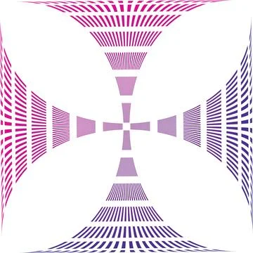 Abstract geometric pattern with pink and purple gradient lines. 스톡 일러스트