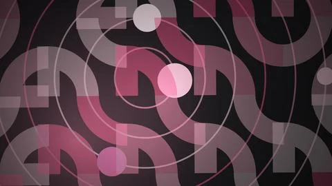 Abstract geometric pattern with pink and black colors Stock Illustration