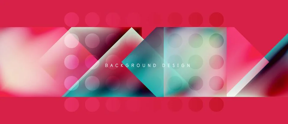 Abstract geometric pattern. Pink, blue hues blend. Modern design elements create イラスト素材