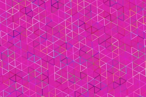 Abstract geometric pattern with pink lines on purple background Stock Illustration