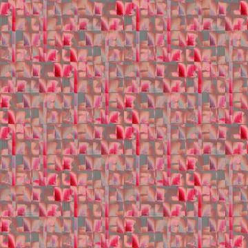 Abstract geometric pattern pink red brown gray Stock Illustration