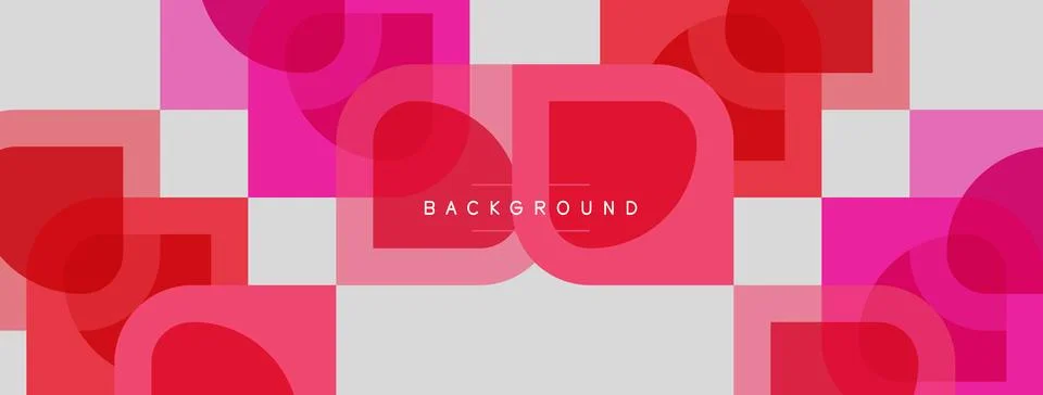 Abstract geometric pattern. Pink, red squares overlap white space. Text reads 스톡 일러스트