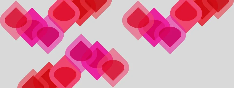 Abstract geometric pattern. Pink squares overlap, creating layered visual e.. Stock Illustration