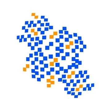 Abstract Geometric Pattern Pixel Art 库存插图