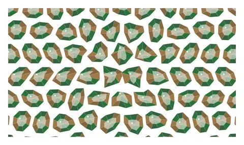 Abstract geometric pattern with polygonal diamond shapes in green and brown.. Stock Illustration