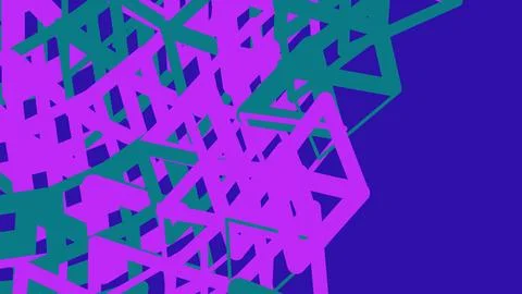 Abstract geometric pattern with purple and teal triangles Stock Illustration