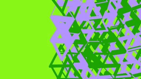 Abstract geometric pattern with purple and green triangles Stock Illustration