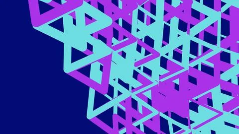 Abstract geometric pattern with purple and blue triangles Stock Illustration