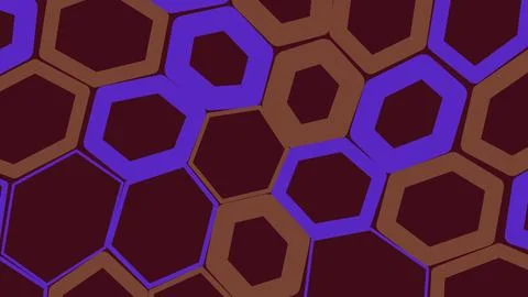 Abstract geometric pattern with purple and brown hexagons イラスト素材
