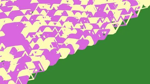 Abstract geometric pattern with purple and yellow triangles Stock Illustration