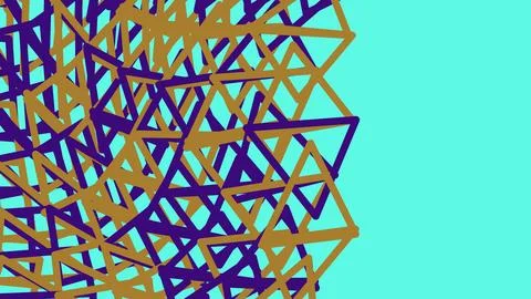 Abstract geometric pattern with purple and orange triangles Stock Illustration