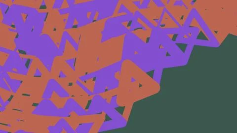 Abstract geometric pattern with purple and orange triangles Stock Illustration