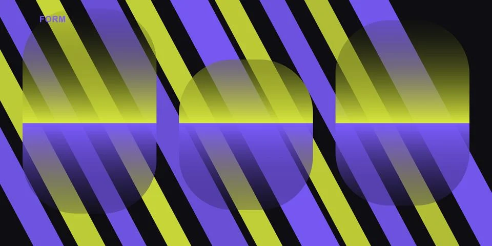 Abstract geometric pattern with purple and yellow lines Stockillustratie