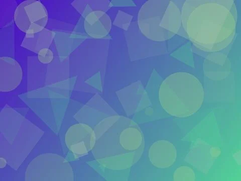 Abstract geometric pattern with purple and teal gradient and translucent sh.. Illustrazione stock