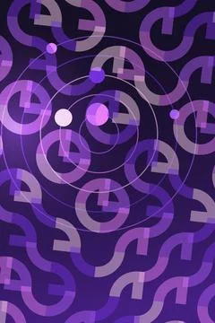 Abstract Geometric Pattern Purple and Grey Stock Photos