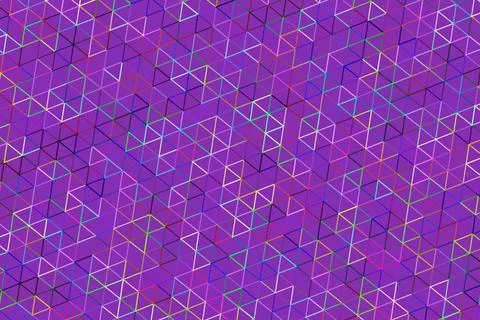 Abstract geometric pattern with purple background and lines Stock Illustration