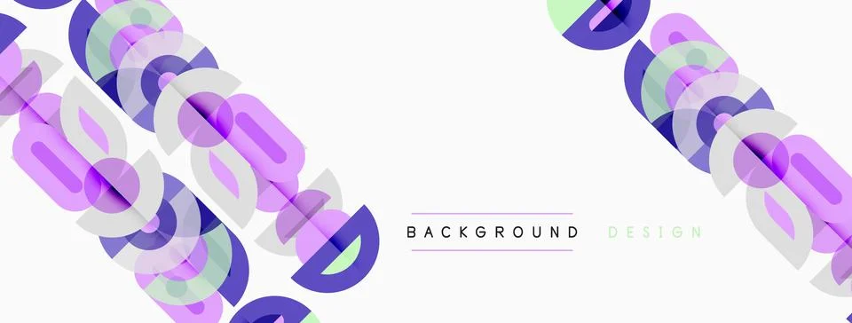 Abstract geometric pattern. Purple, blue shapes overlap creating dynamic visu Stockillustratie