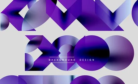 Abstract geometric pattern. Purple gradients dominate design, featuring Illustrazione stock