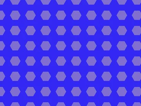 Abstract geometric pattern with purple hexagons on a solid blue background .. Stock Illustration