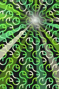 Abstract Geometric Pattern with Radial Rays 스톡 사진