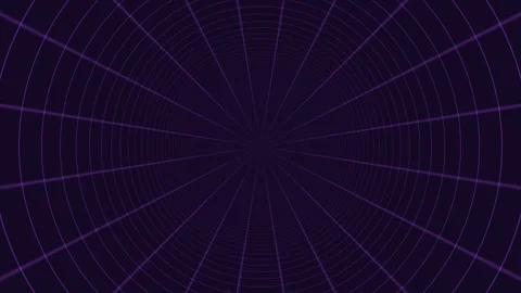 Abstract geometric pattern radiates through purple and black tunnel Stock Footage 329009545