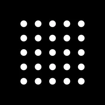 Abstract Geometric Pattern with Ray White Dots. Silhouette of Gobos Dots Wi.. Stock Illustration