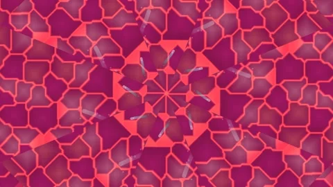 Abstract Geometric Pattern with Red and Pink Hues Stock Footage 331906985